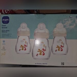 MAM Glass Baby Bottles with Fox Design